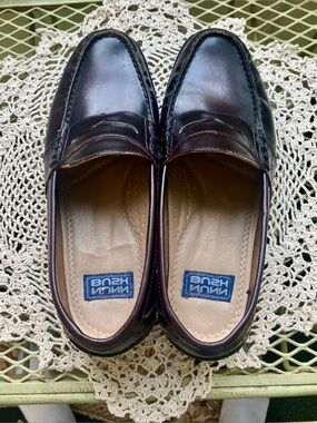 NUNN BUSH Men's BLACK Penny Loafers SIZE 9 1/2 W